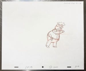 Matt Groening - lot van 2 originele productie tekeningen, The Simpsons, Chief Wiggum kopen? Bied vanaf 50!