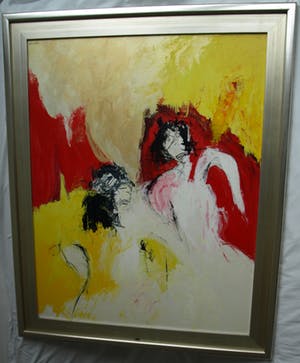 Menno Bauer - Acryl op doek , Bedrieglijk is de stilte - ingelijst - GROOT - 116 x 95 cm kopen? Bied vanaf 1!