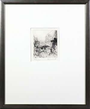 Constant - Ets en aquatint, Opstand - Ingelijst verkocht voor € 300!