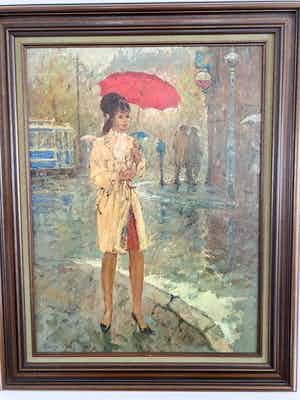 Harry Maas - Meisje met regenjas verkocht voor € 700!
