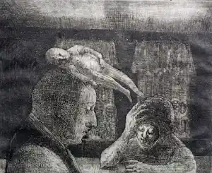 Co Westerik - Ets: Thinking - 1965 verkocht voor € 225!