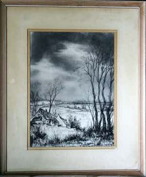 Cies Cosijns - winterlandschap verkocht voor € 90!