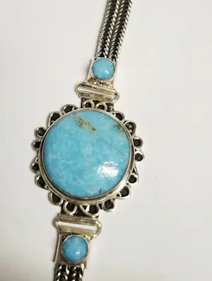 Nieuwe zilveren  navajo armband met  turquoise voor Dames kopen? Bied vanaf 125!