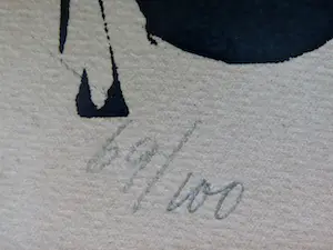 Anton Rooskens - (1906-1976) CoBrA - abstracte linosnede - 69/100 - gesigneerd - 1954 kopen? Bied vanaf 180!