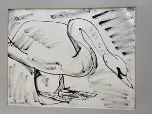 Alfons Van Meirvenne - Zwaan (ink op papier) kopen? Bied vanaf 15!