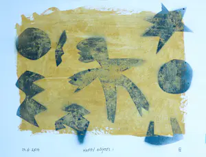 Philip Vencken - Collage op papier, Lot van drie werken kopen? Bied vanaf 35!