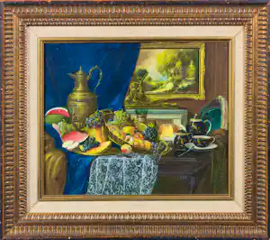Karl Reinprecht - Olieverf op paneel, Stilleven - Ingelijst verkauft für € 100!