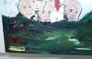 Joop Stoop - Olieverf op doek, Gezichten – 80 x 100 cm kopen? Bied vanaf 50!