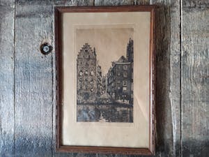 Cornelis Brandenburg - Stadsgezicht aan water kopen? Bied vanaf 40!