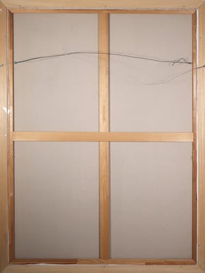 Klaas Gubbels - Acryl op doek, Stilleven met tafel, kan en fles - Ingelijst (Zeer groot!!) kopen? Bied vanaf 6000!