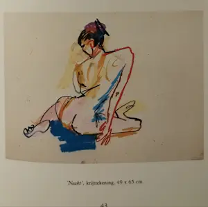 Hans Ittmann - Vrouwelijk naakt krijt, houtskool kopen? Bied vanaf 350!