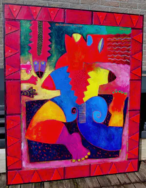 Clemens Briels - Pensamiento rompido, gemengde techniek op doek (groot) kopen? Bied vanaf 1000!