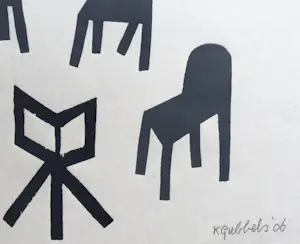 Klaas Gubbels - houtdruk 'Hongaars kwartet ’ - 2006 - oplage EA kopen? Bied vanaf 350!