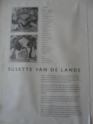 Susette van de Lande - Z.T . figuratieve zeefdruk - ingelijst kopen? Bied vanaf 35!