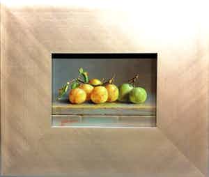 Hans Habraken - stilleven met gele pruimen verkocht voor € 295!