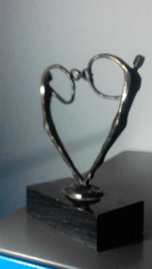 Brons (Onbekend) - twee spelende personen verkocht voor € 35!