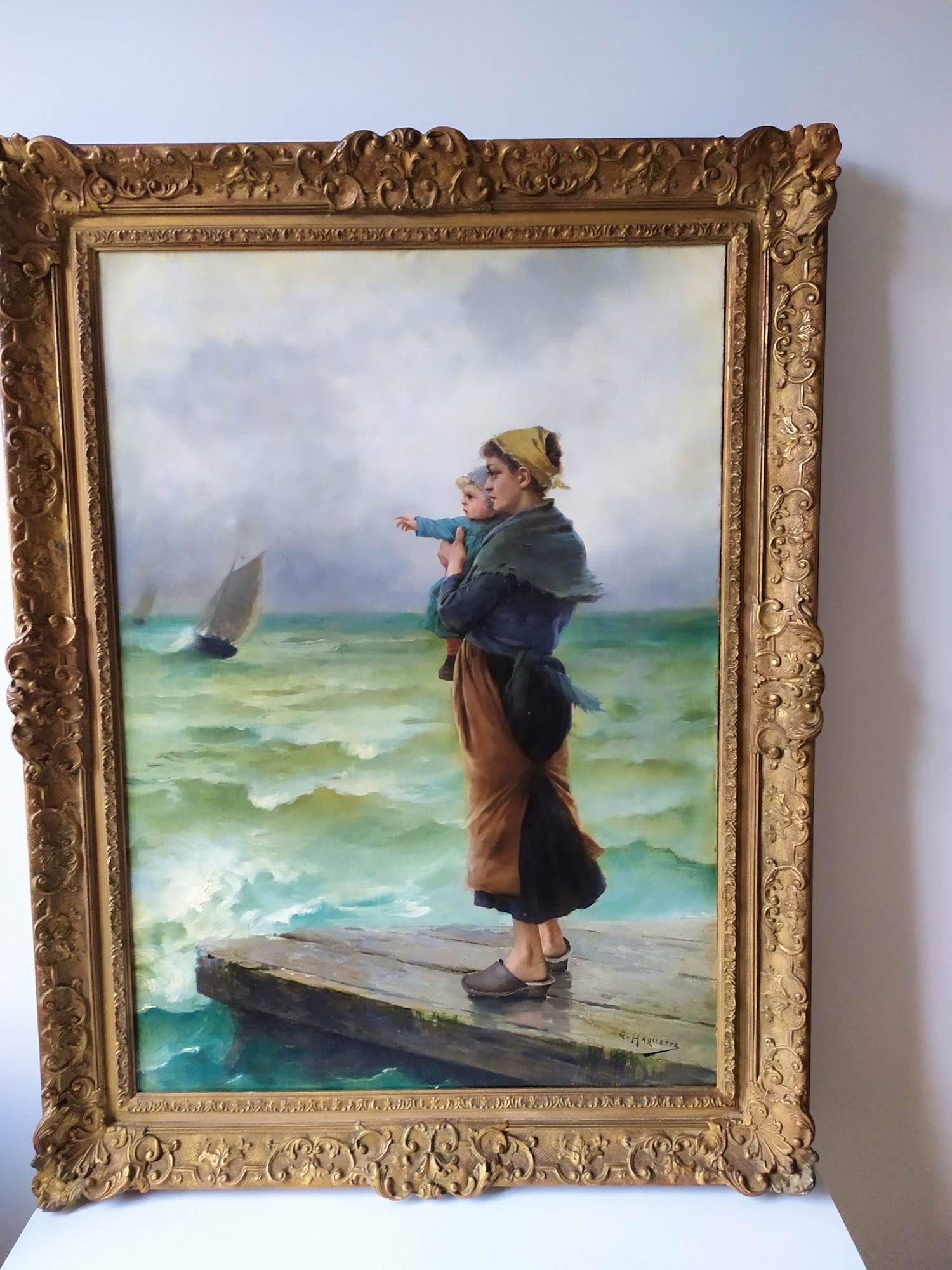 Buy Georges Jean Marie Haquette - Bon retour a papa? Bid from 800!