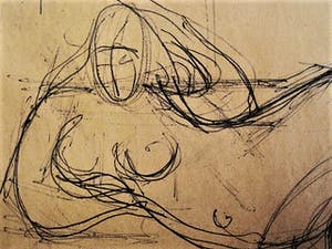 Henk van den Idsert - ca. 1940 Bergense School - Inkt tekening "Voloptueus Naakt " atelierstempel kopen? Bied vanaf 29!