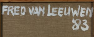 Buy Fred van Leeuwen - Olieverf op doek, Zonder titel - Ingelijst (Zeer groot)? Bid from 100!