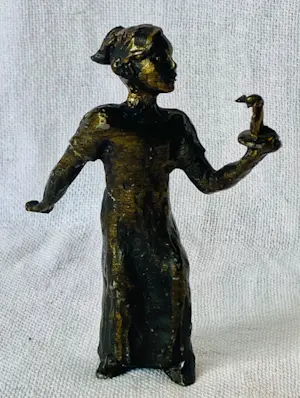 Corry Ammerlaan - Bronze beeld “Meisje met blaker” door Corry Ammerlaan kopen? Bied vanaf 35!