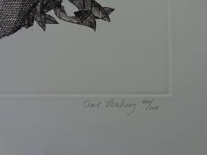 Aat Verhoog - NAAKTE VROUW & MAN / ZW-W ETS / 63x90cm / SIG kopen? Bied vanaf 45!