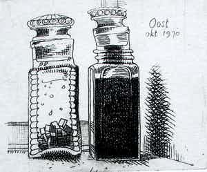 Herman Berserik - ets: Oost - 1970 - oplage slechts 15 stuks verkocht voor € 60!
