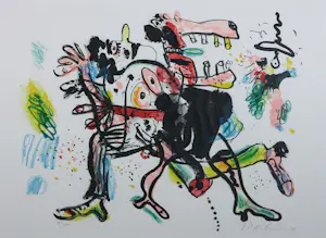 Anton Martineau - Litho op papier, Tango II - Ingelijst kopen? Bied vanaf 75!