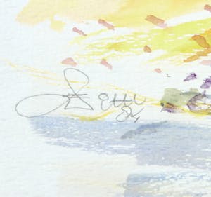 Franscz Witte - aquarel op papier, Vich Espanje kopen? Bied vanaf 1!