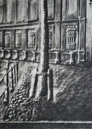 Cris Agterberg - lithografische druk NHM gebouw kopen? Bied vanaf 60!