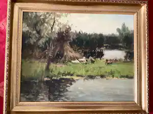 Arie Zwart - Eenden bij oude riet schoof te Nieuwkoop verkauft für € 210!