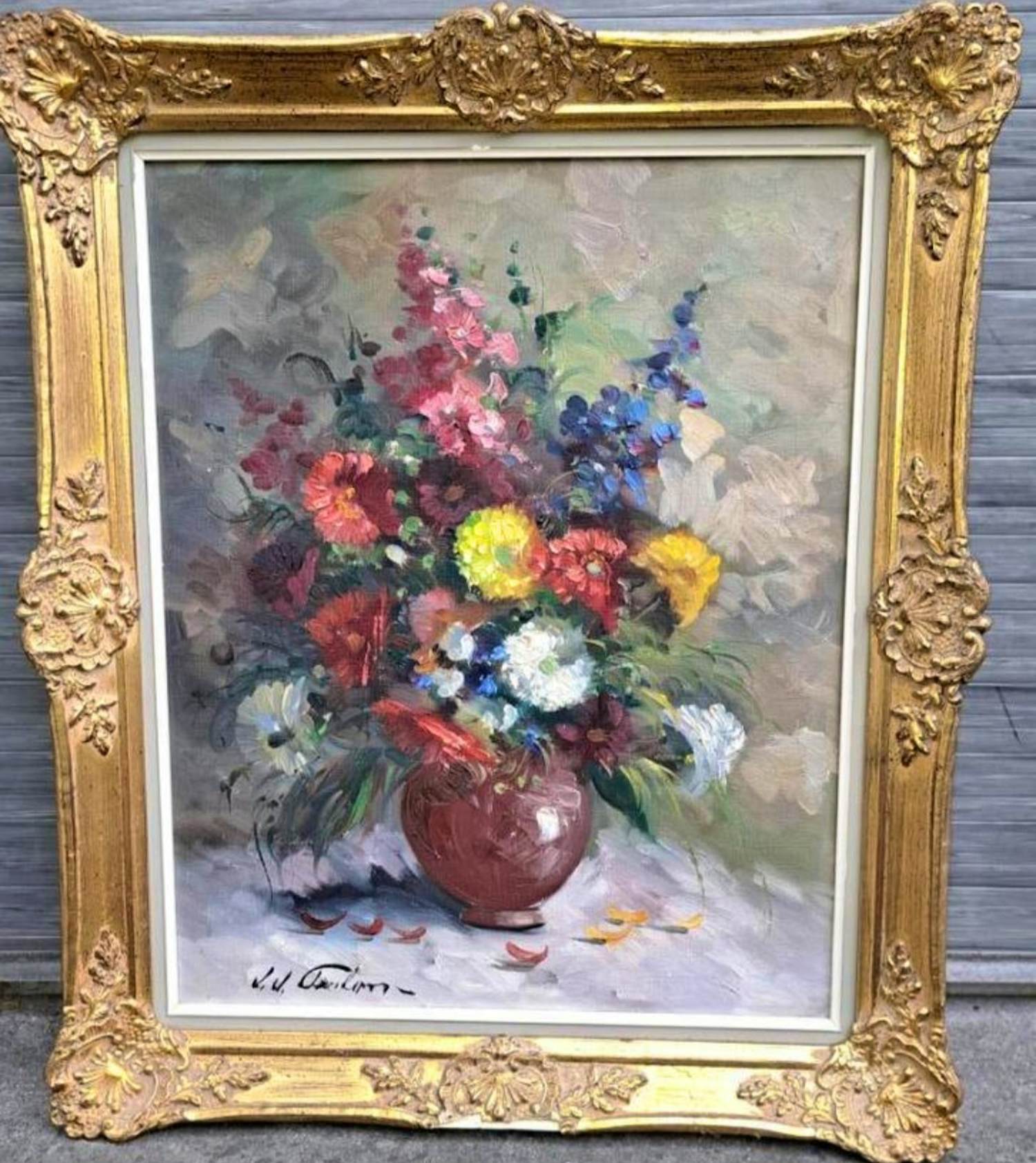 Jean-Jacques Foulon - Kleurrijk bloemenstilleven kopen? Bied vanaf 129!