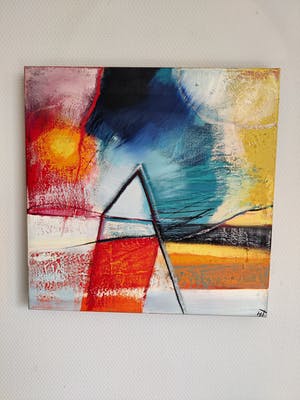 Heleen van der Tuin - 3 luik abstract kopen? Bied vanaf 150!