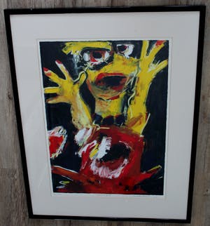 Charlotte Molenkamp - Grote ingelijste zeefdruk: "Dansend kind" kopen? Bied vanaf 95!