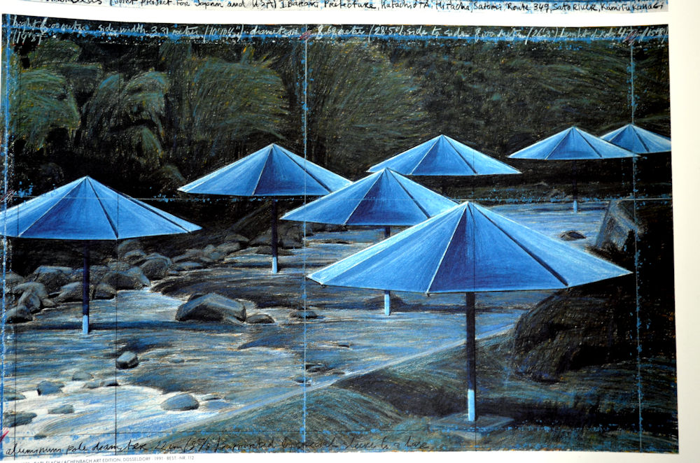 Christo - Umbrellas Japan- litho handgesigneerd kopen? Bied vanaf 250!