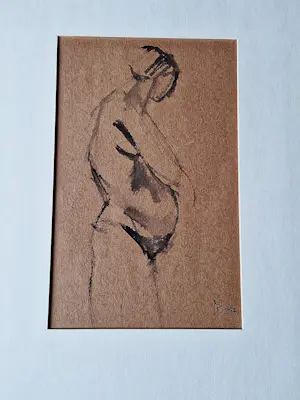 Ro Mogendorff - Bijzonder! Tekening "in verwachting" van gelauwerde Amsterdams Joodse tekenares kopen? Bied vanaf 78!