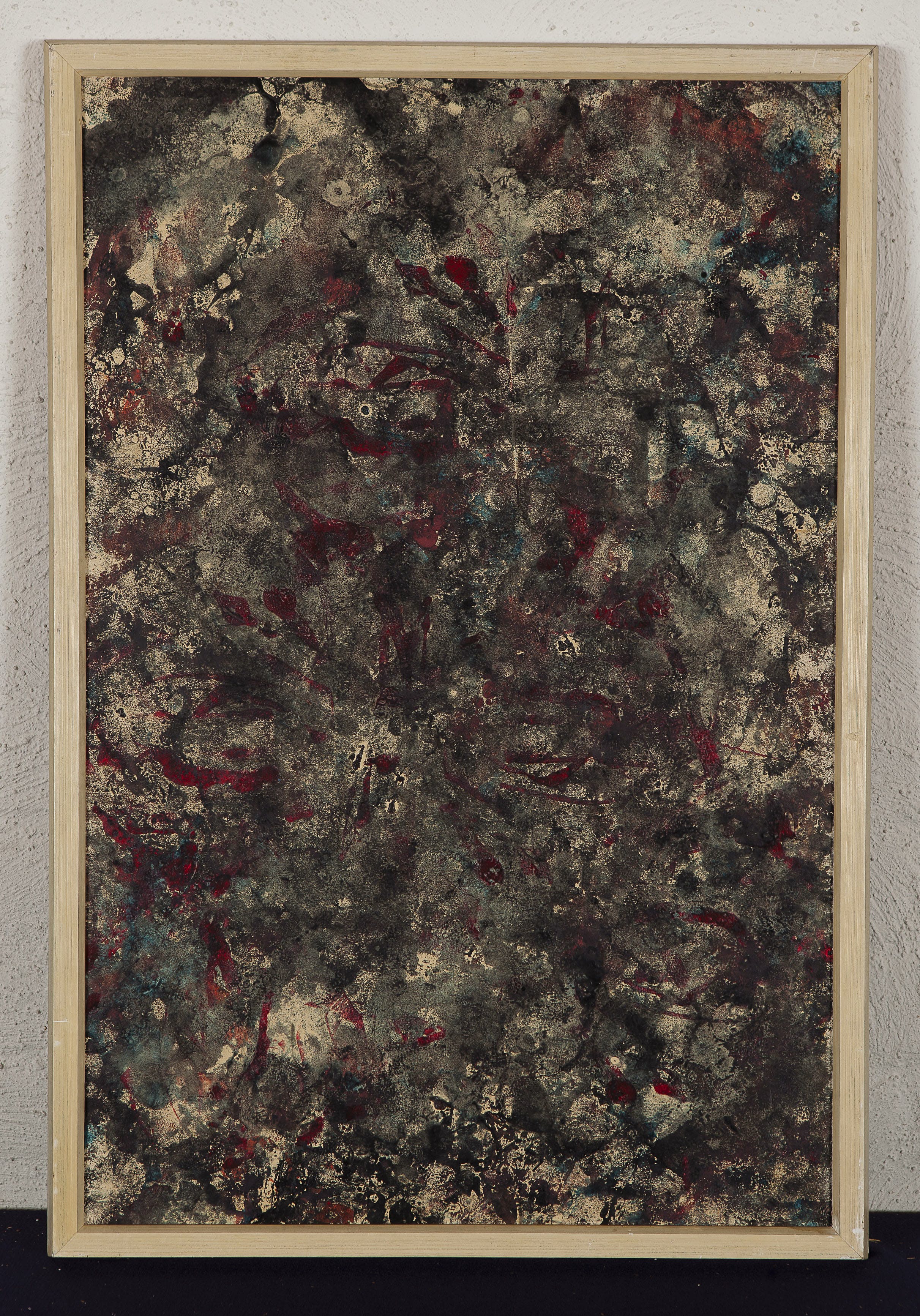 John ter Reehorst - Les feuilles tombent - Industriële verf op vezelplaat - 1964 - Gesigneerd  kopen? Bied vanaf 15!