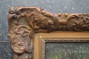 Niet of onleesbaar gesigneerd - Boslandschap met rivier - Begin 20ste eeuw - Gesigneerd kopen? Bied vanaf 1!