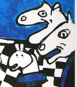 Herman Brood - Kleurenzeefdruk CHESS Handgesigneerd----ZEER GROOT!!!! kopen? Bied vanaf 285!