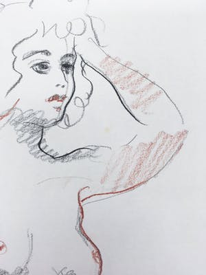 Jan Sluijters (jr.) - Tekening, Staand naakt kopen? Bied vanaf 70!