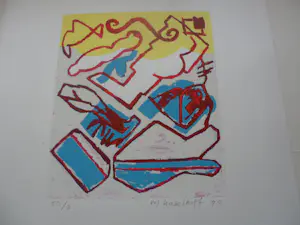 Marianne Haselhoff - Zeefdruk, Abstract. kopen? Bied vanaf 15!