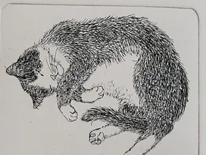 Ella van Schaik - handgesigneerde ets | 'Kat en muis' kopen? Bied vanaf 40!