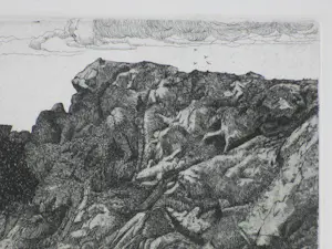 Adolfo Ramon Torcal - Berglandschap - Ets kopen? Bied vanaf 50!