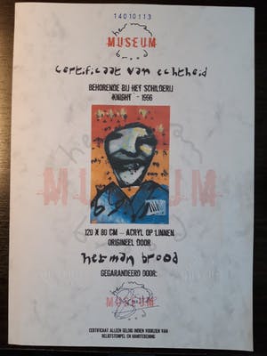 Herman Brood - schilderij Knight met HBM certificaat ingelijst TOPWERK kopen? Bied vanaf 5200!