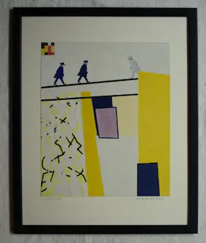 Doorlie Gerdes - Ingelijste potloodtekening , Crossover – 2020 - Lijst, 53 x 43 cm. kopen? Bied vanaf 100!