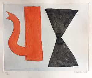 Klaas Gubbels - ets met aquarel ingekleurd ‘Soestdijk’ - 2014 verkocht voor € 275!