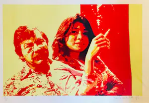 Henk van der Vet - Portret Karel Appel en vrouw met lijst!(loods) kopen? Bied vanaf 145!