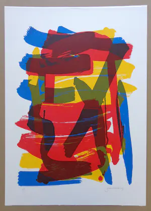 Gerrit Westerveld - ABSTRACTIE / KLEURZEEFDRUK / 70x50cm / SIG / 1997 kopen? Bied vanaf 30!