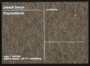 Joseph Beuys - Filzpostkarte, Holzpostkarte en Sandzeichnungen in Diani kopen? Bied vanaf 1!