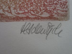 Hadewijch Ouwendijk - Zeer kleine oplage (20ex) Handgekleurde Litho "vier jaargetijden" kopen? Bied vanaf 1!