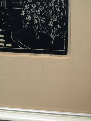 Niet of onleesbaar gesigneerd - Ingelijste houtsnede , Stadhuis van Veere kopen? Bied vanaf 1!